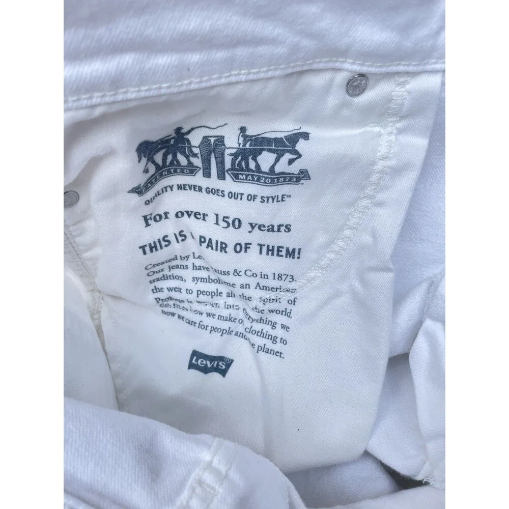 Levi's 541 Athletic Tapered Jeans Men’s W36 L34 White Stretch Denim 5-Pockets